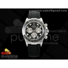 VS공장 롤렉스 데이토나 스틸 8P블랙다이얼 러버스트랩 텅스텐 Daytona 126519 VSF 1:1 Best Edition Black/Silver Diamonds Dial on Oysterflex Strap VS4131 V2 (Weighted)