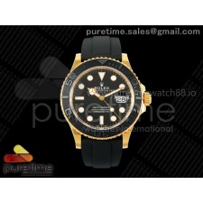 VS공장 롤렉스 요트마스터 42 옐로우골드금통 블랙다이얼 러버스트랩 텅스텐 Yacht-Master 42mm 226658 VSF 1:1 Best Edition 3D Black Ceramic Bezel on Black Rubber Strap VS3235 V2 (Gain Weight)