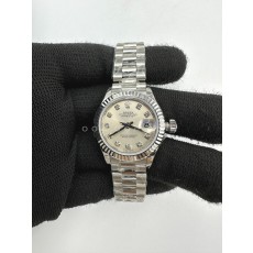 국내배송!! GM공장 롤렉스 레이디 데이저스트 28 스틸 실버다이얼 다이아몬드인덱스 브레이슬릿 (GMH28)