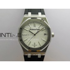 [26.01 UP] DD공장 오데마피게 로얄오크 15510 화이트다이얼 러버스트랩 Royal Oak 41mm 15510 SS DDF 1:1 Best Edition Silver Dial On Black Rubber Strap Super Clone DD4302