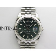 [26.01 UP] CLEAN공장 롤렉스 데이저스트 41 스틸 그린다이얼 플루티드베젤 쥬빌레브레이슬릿 DateJust 41mm 126334 904L SS Clean Plus 1:1 Best Edition Green Dial Stick Marker On Jubilee Bracelet DD3235 클린 플러스